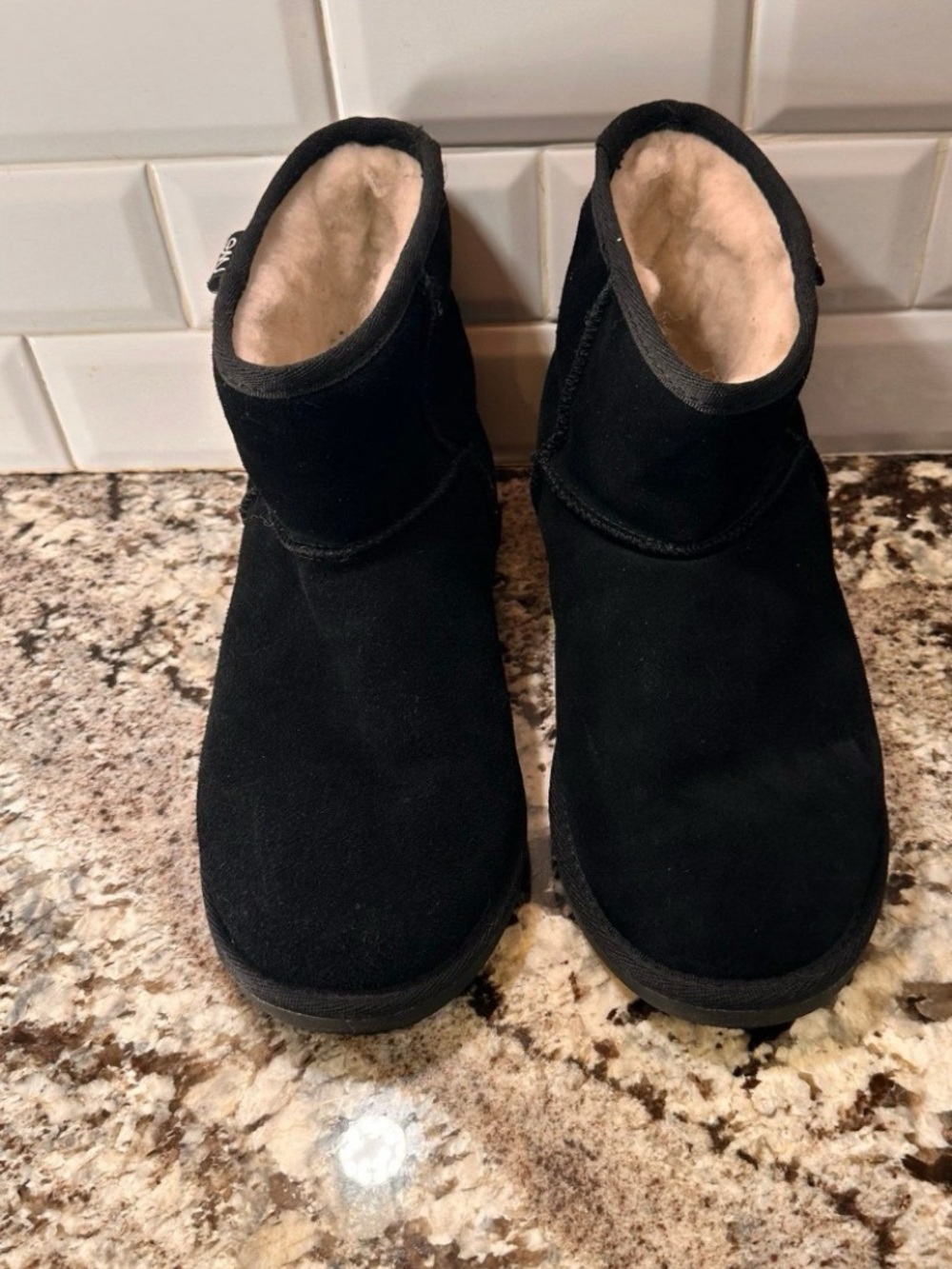 EMU Black Suede Ankle Boots Size 9